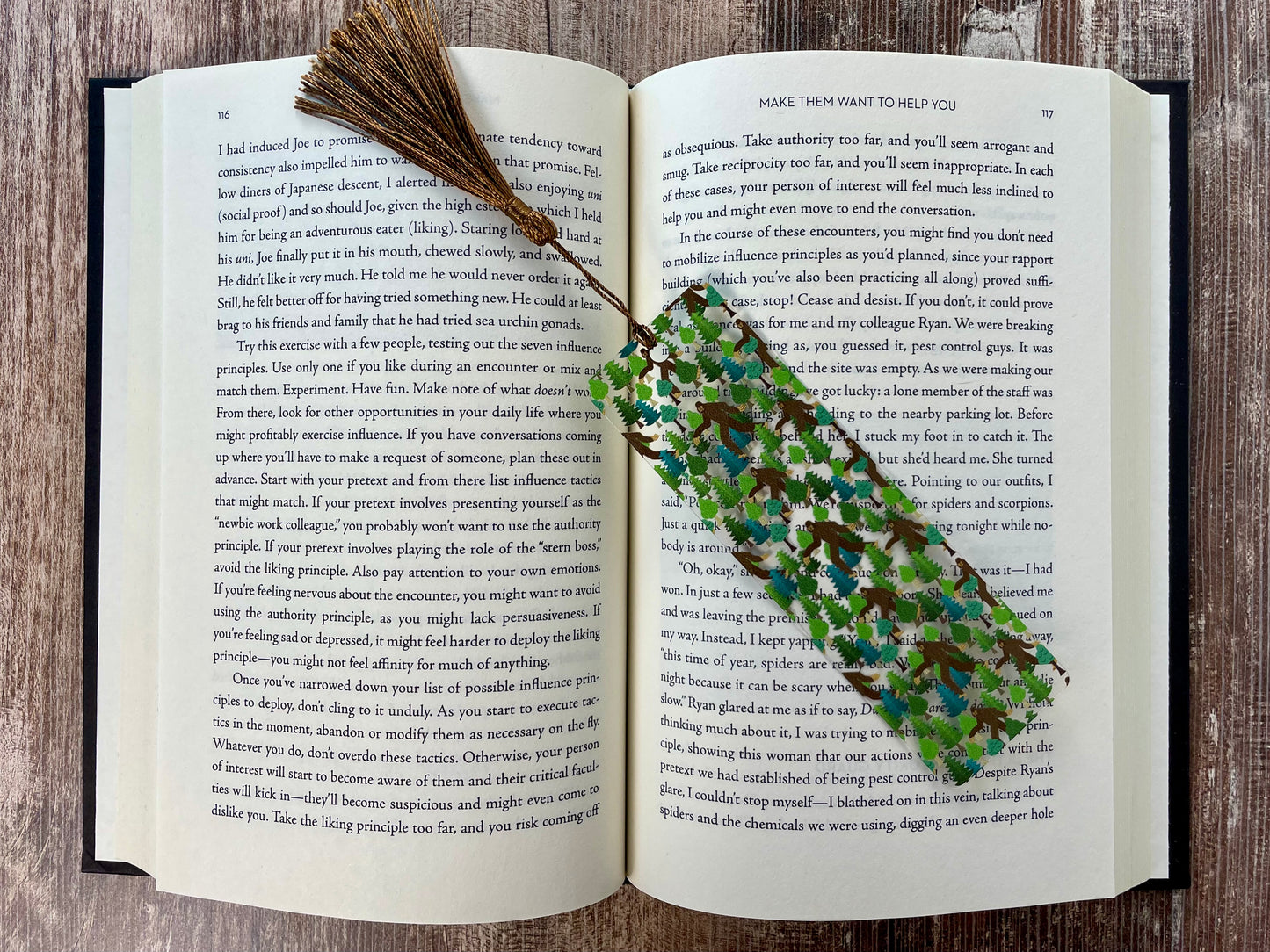 Bigfoot Bookmark with Tassel | Funny Sasquatch Forest Bookmark