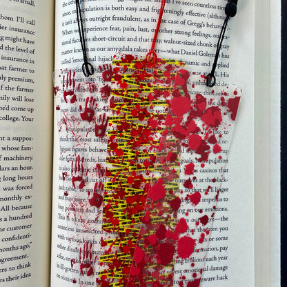 Bloody Bookmark Set: Crime Scene Reader Gift - 3-Pack