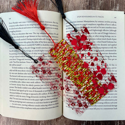 Bloody Bookmark Set: Crime Scene Reader Gift - 3-Pack