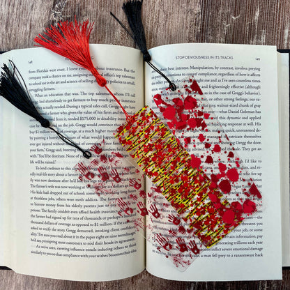 Bloody Bookmark Set: Crime Scene Reader Gift - 3-Pack