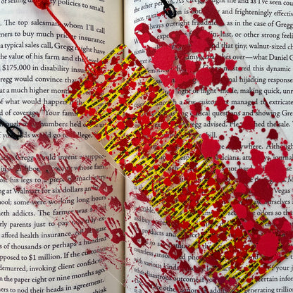 Bloody Bookmark Set: Crime Scene Reader Gift - 3-Pack
