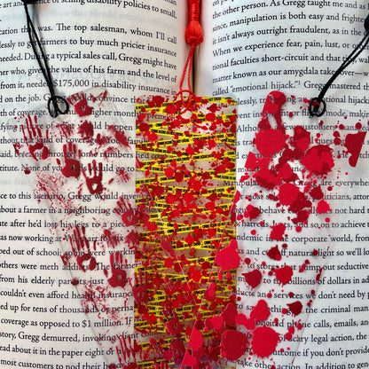 Bloody Bookmark Set: Crime Scene Reader Gift - 3-Pack