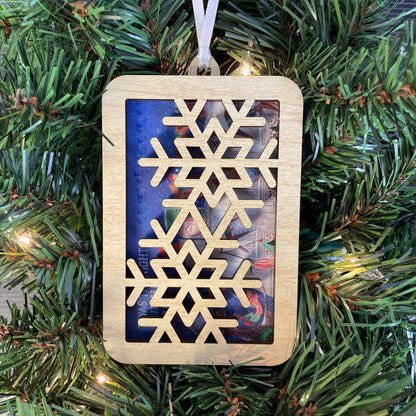 Christmas Ornament Gift Card Holder – Wooden Holiday Ornament for Gift Cards – Unique Stocking Stuffer, Teacher Gift, Secret Santa Idea