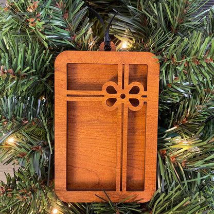 Christmas Ornament Gift Card Holder – Wooden Holiday Ornament for Gift Cards – Unique Stocking Stuffer, Teacher Gift, Secret Santa Idea
