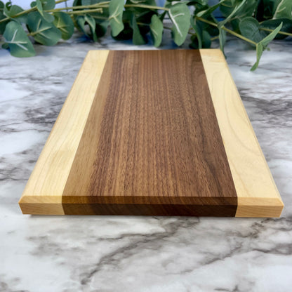 Handmade Walnut and Maple Cutting Board | Two-Tone Wood Charcuterie Board | Housewarming Gift | Kitchen Decor