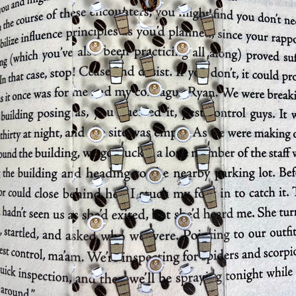Coffee Bookmark – Coffee Lover Gift, Book Lover Gift, Cute Bookmark for Readers, Teachers, Students