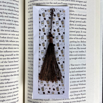 Coffee Bookmark – Coffee Lover Gift, Book Lover Gift, Cute Bookmark for Readers, Teachers, Students