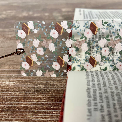 Christian Bookmark – Cross and Floral Design, Faith Gift for Women, Bible Study Bookmark, Religious Gift, Book Lover Accessory