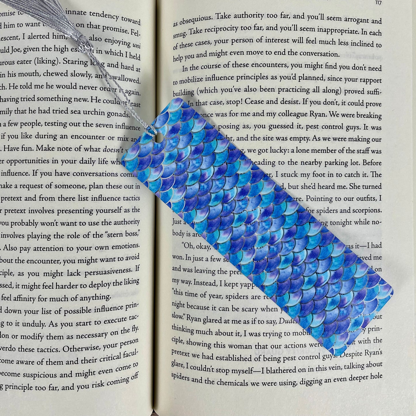 Mermaid Bookmark – Blue Mermaid Tail Gift for Girls, Ocean Aesthetic Bookmark, Fantasy Book Lover Gift, Beachy Reader Accessory