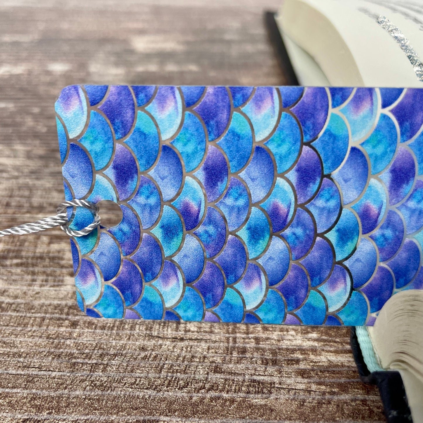 Mermaid Bookmark – Blue Mermaid Tail Gift for Girls, Ocean Aesthetic Bookmark, Fantasy Book Lover Gift, Beachy Reader Accessory