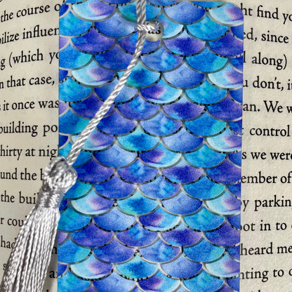 Mermaid Bookmark – Blue Mermaid Tail Gift for Girls, Ocean Aesthetic Bookmark, Fantasy Book Lover Gift, Beachy Reader Accessory