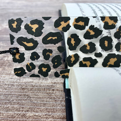 Leopard Bookmark – Chic Gift for Her, Animal Print Accessory for Book Lovers, Neutral Girl Aesthetic, Bold Stocking Stuffer Idea