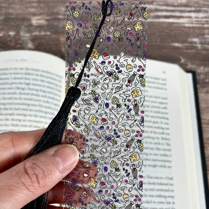 Wine & Cheese Bookmark – Gift for Wine Lovers, Book Club Bookmark, Hostess Gift Idea, Girls Night Accessory, Holiday Stocking Stuffer
