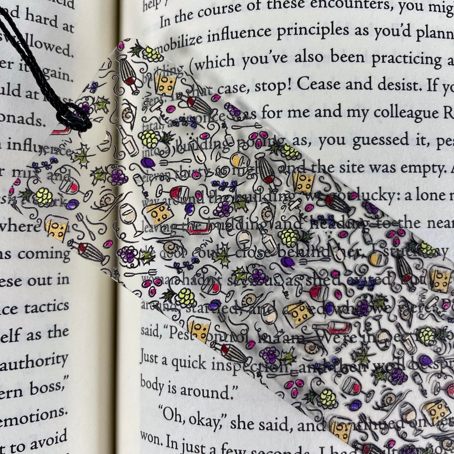 Wine & Cheese Bookmark – Gift for Wine Lovers, Book Club Bookmark, Hostess Gift Idea, Girls Night Accessory, Holiday Stocking Stuffer