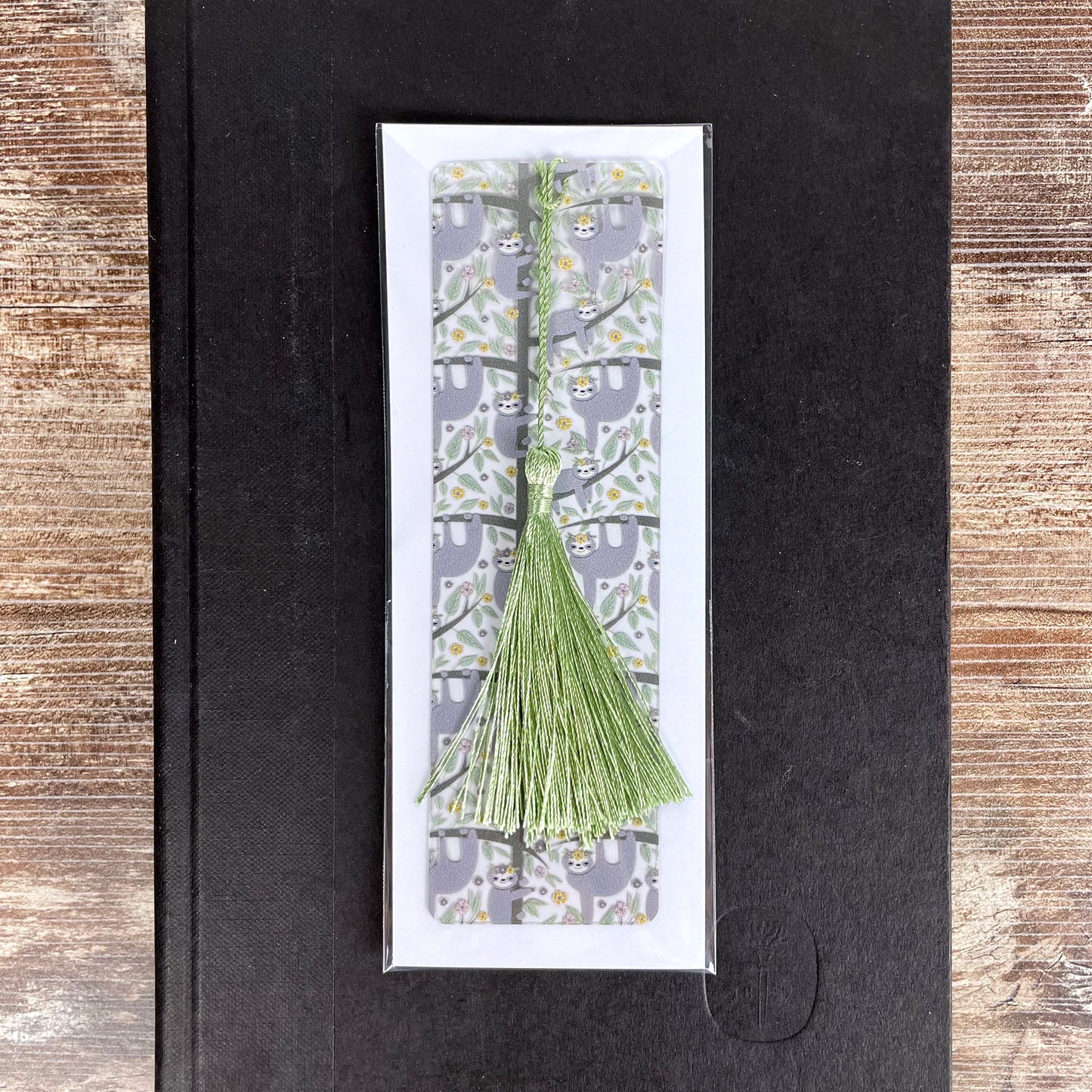 Floral Sloth Bookmark – Cute Animal Bookmark for Readers – Bookish Gift – Pastel Jungle Bookmark – Whimsical Sloth Gift