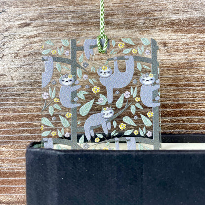 Floral Sloth Bookmark – Cute Animal Bookmark for Readers – Bookish Gift – Pastel Jungle Bookmark – Whimsical Sloth Gift
