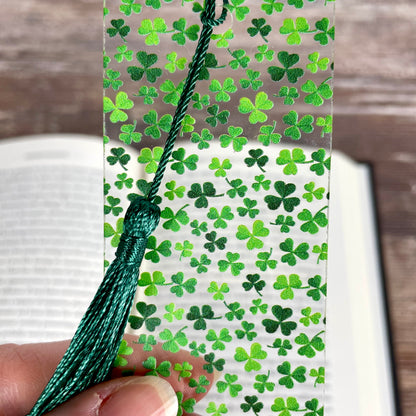 Shamrock Bookmark – Lucky Clover Gift – St. Patrick’s Day Bookmark – Green Botanical Bookmark – Gift for Readers