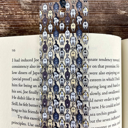 Funny Cat Butt Bookmark – Weird Gift for Cat Lovers, Bookworms, and Crazy Cat Ladies – Clear, Flexible, and Hilarious Bookmark