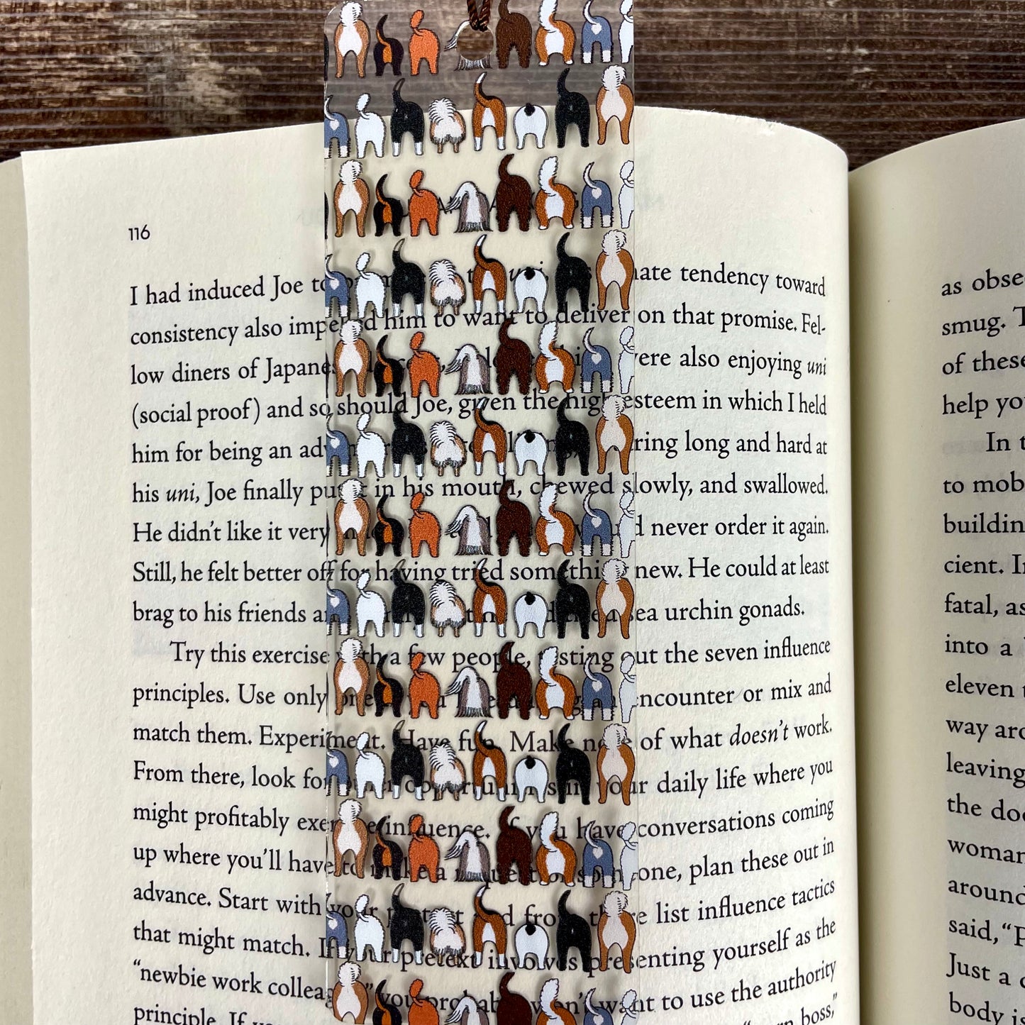 Funny Dog Butt Bookmark – Weird Gift for Dog Lovers, Bookworms, and Pet Parents – Clear, Durable, and Hilariously Cheeky