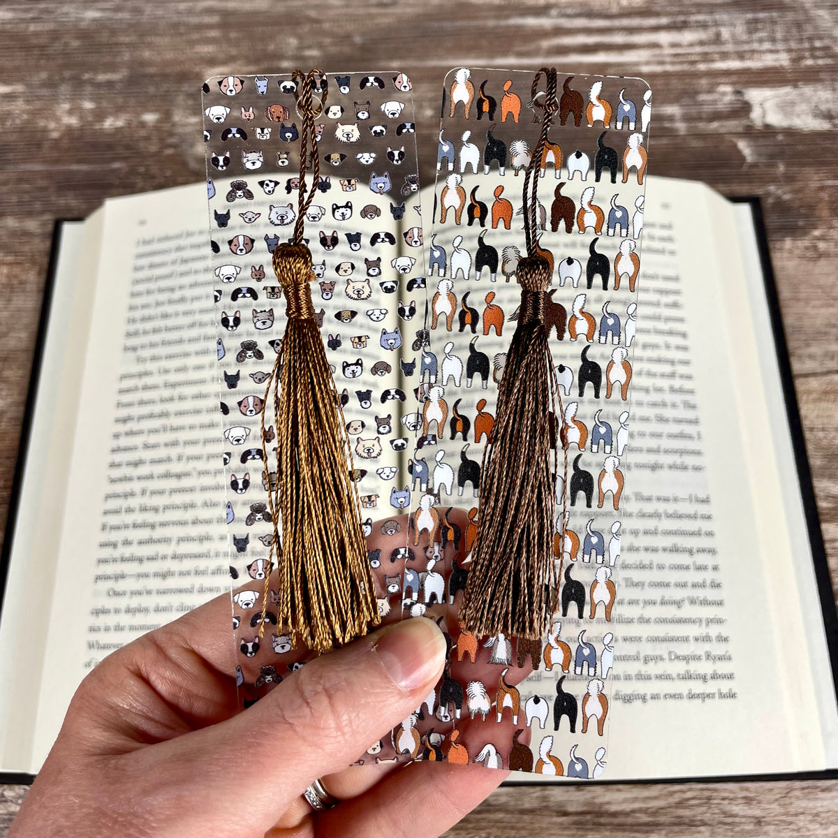 Funny Dog Bookmark Set – Dog Faces & Dog Butts – Gift for Dog Lovers, Dog Moms and Pet People