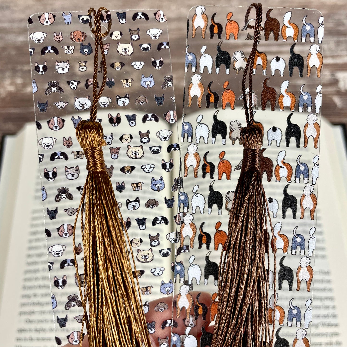 Funny Dog Bookmark Set – Dog Faces & Dog Butts – Gift for Dog Lovers, Dog Moms and Pet People
