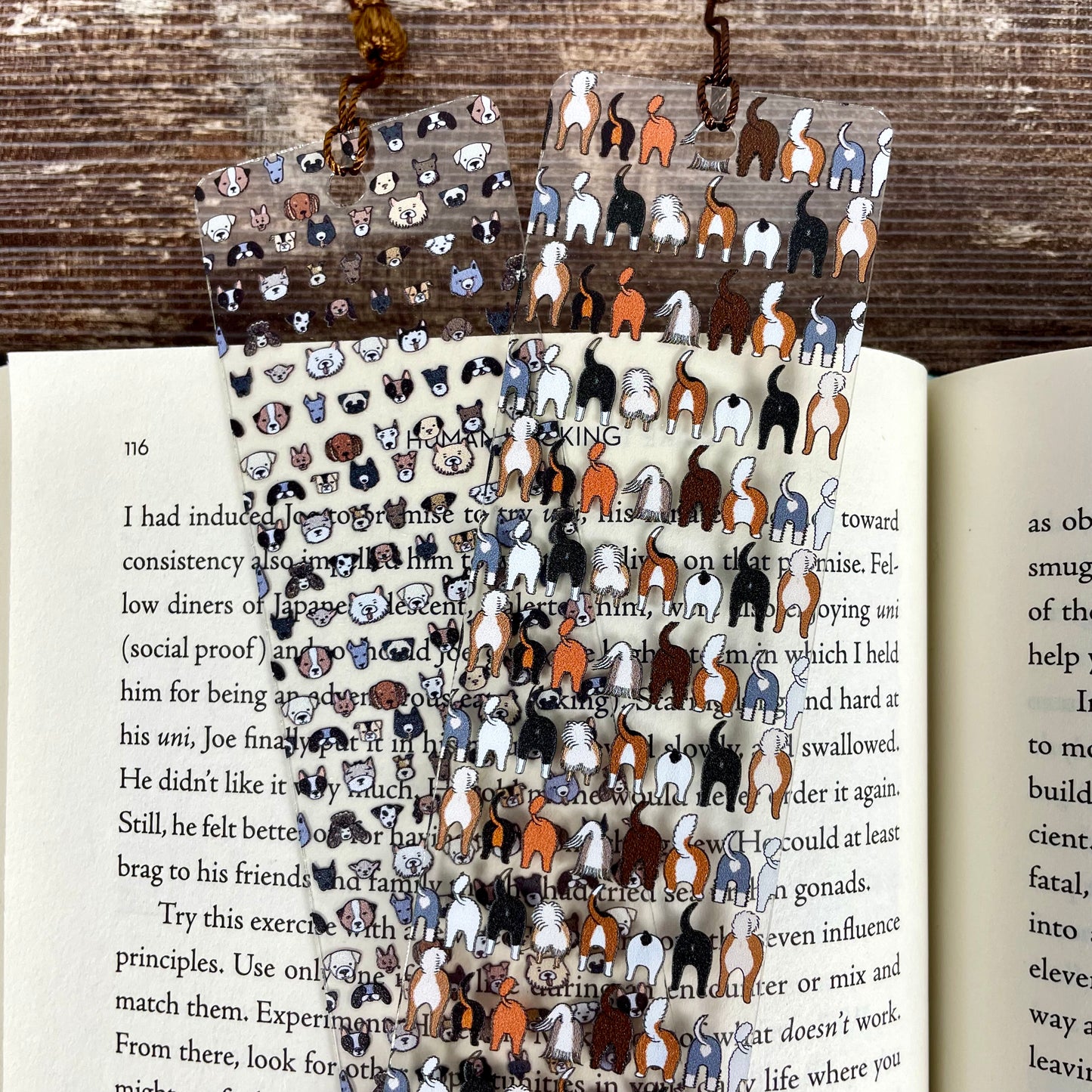 Funny Dog Bookmark Set – Dog Faces & Dog Butts – Gift for Dog Lovers, Dog Moms and Pet People