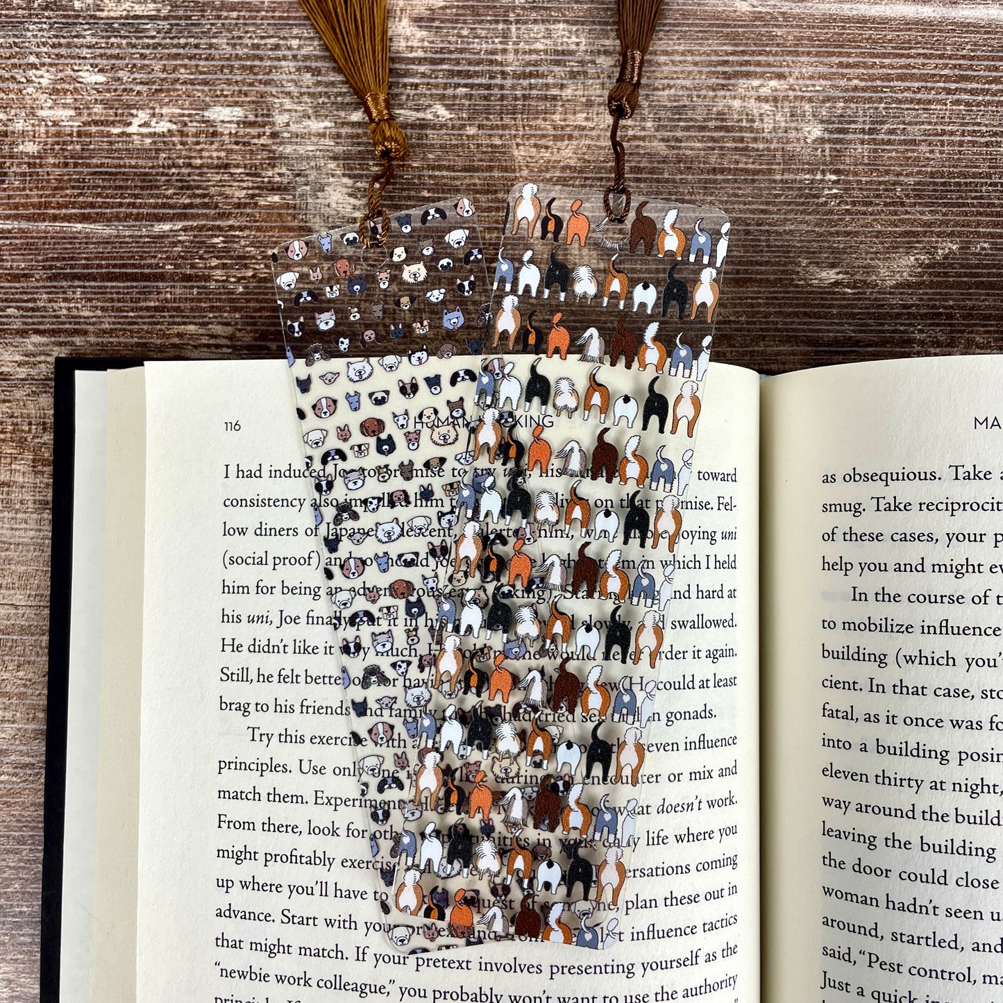 Funny Dog Bookmark Set – Dog Faces & Dog Butts – Gift for Dog Lovers, Dog Moms and Pet People