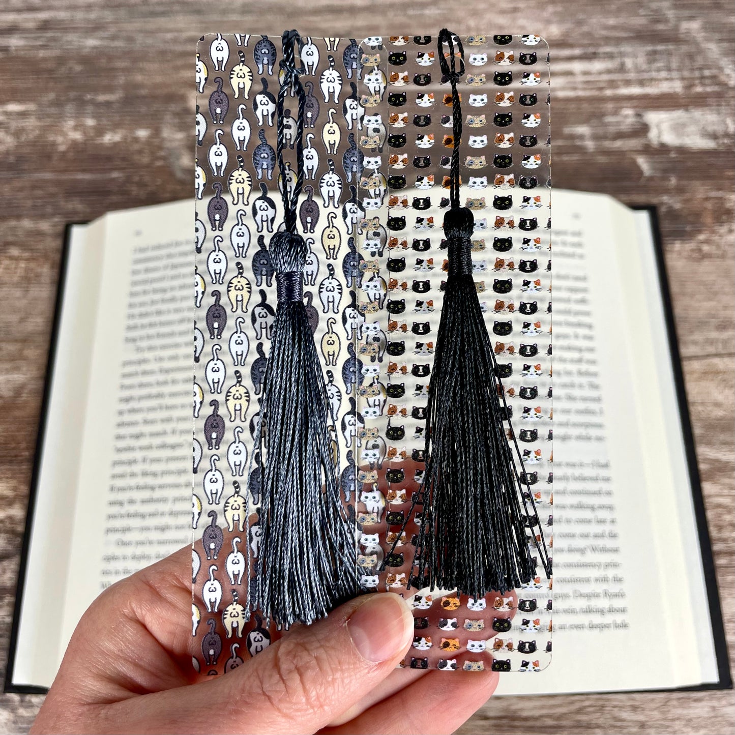 Funny Cat Bookmark Set – Cat Faces & Cat Butts – Gift for Cat Lovers, Cat Moms and Pet People