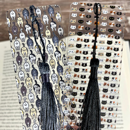 Funny Cat Bookmark Set – Cat Faces & Cat Butts – Gift for Cat Lovers, Cat Moms and Pet People
