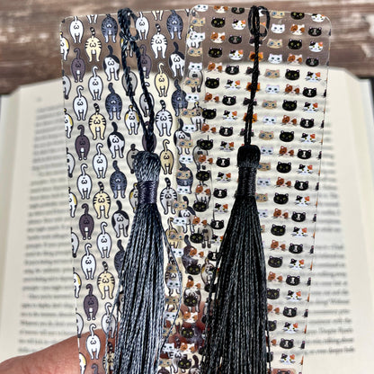 Funny Cat Bookmark Set – Cat Faces & Cat Butts – Gift for Cat Lovers, Cat Moms and Pet People