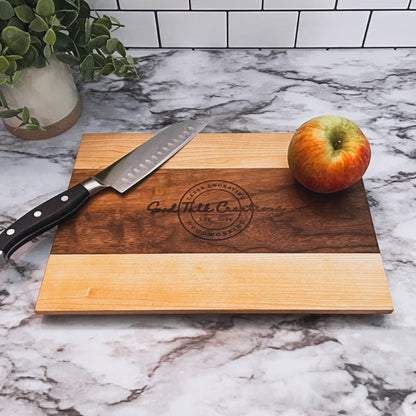 Personalized Engraved Cutting Board - Hard Maple / Walnut Wood / Hard Maple