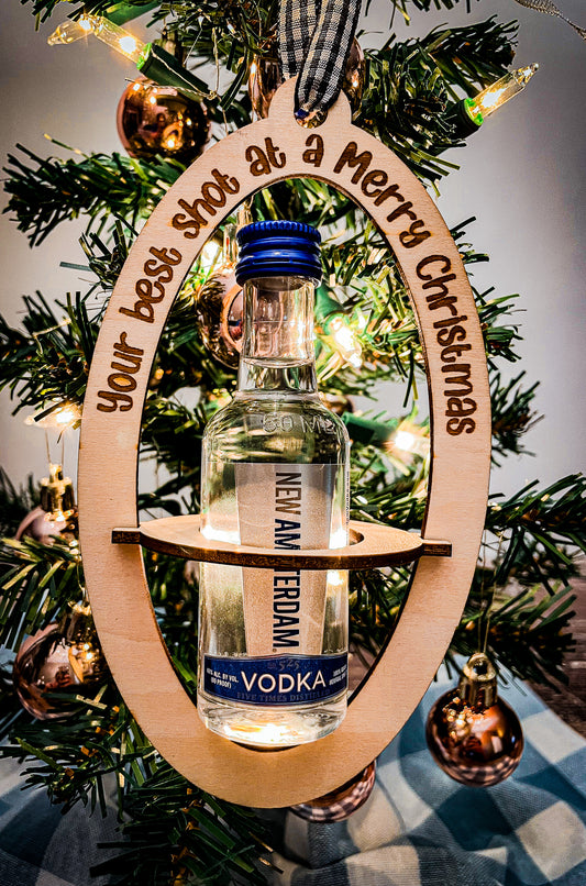 Mini Liquor Bottle Ornament – Unique Holiday Decor for a Festive Touch | Perfect Gifts & Christmas Tree Decorations