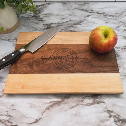 Personalized Engraved Cutting Board - Hard Maple / Walnut Wood / Hard Maple