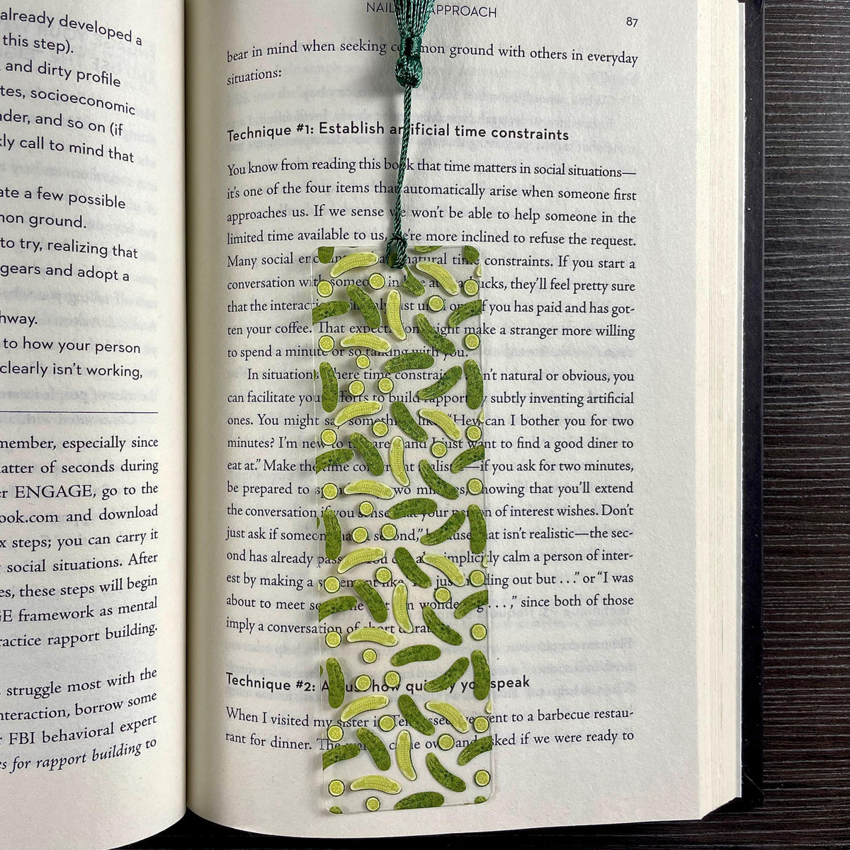 Pickle Bookmark for Pickle Lovers Makes a Funny Stocking Stuffer, Foodie Gift or Bookish Gift for Readers