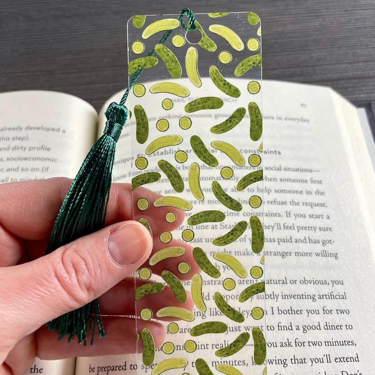 Pickle Bookmark for Pickle Lovers Makes a Funny Stocking Stuffer, Foodie Gift or Bookish Gift for Readers