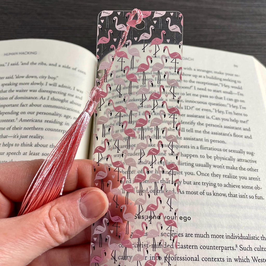 Pink Flamingo Bookmark for Book Lovers Makes a Cute Teacher Gift or Stocking Stuffer for Flamingo Lovers and Readers
