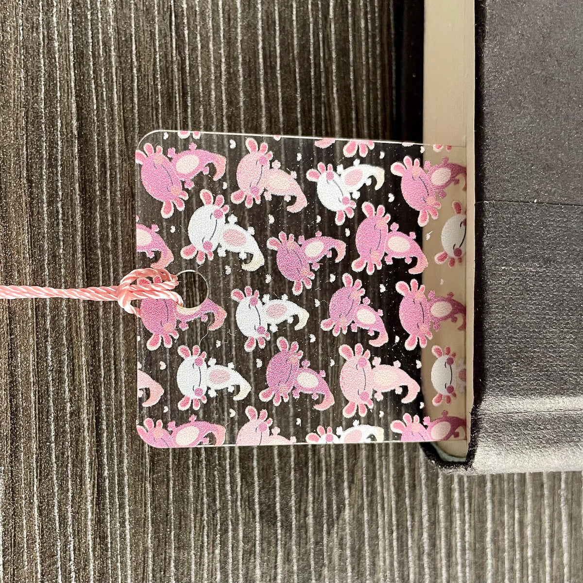 Pink Axolotl Bookmark for Book Lovers, Kawaii Birthday Gift or Stocking Stuffer for Axolotl Lovers and Readers