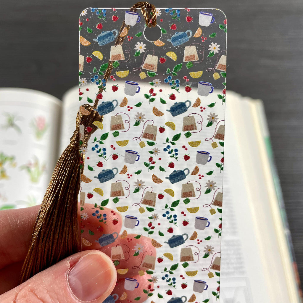 Tea Bookmark Makes a Cottagecore Teacher Gift or Hostess Gift for Tea Lovers, Book Lovers and Readers