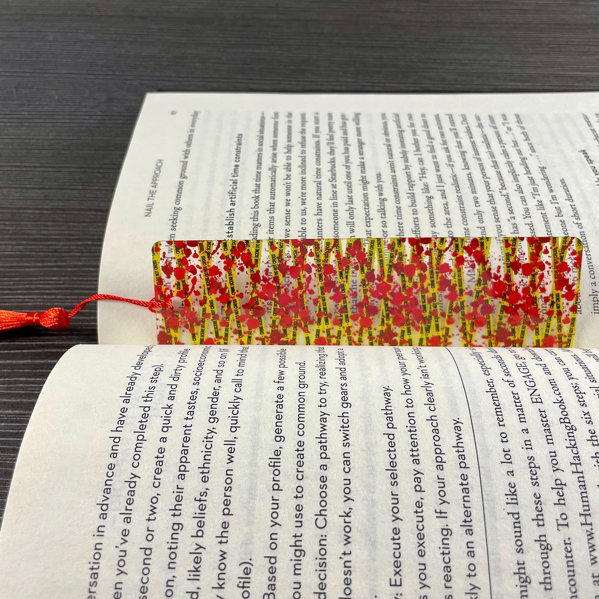 Crime Scene Bookmark for True Crime Fans, Thriller Reader Stocking Stuffer or Mystery Book Lover Gift