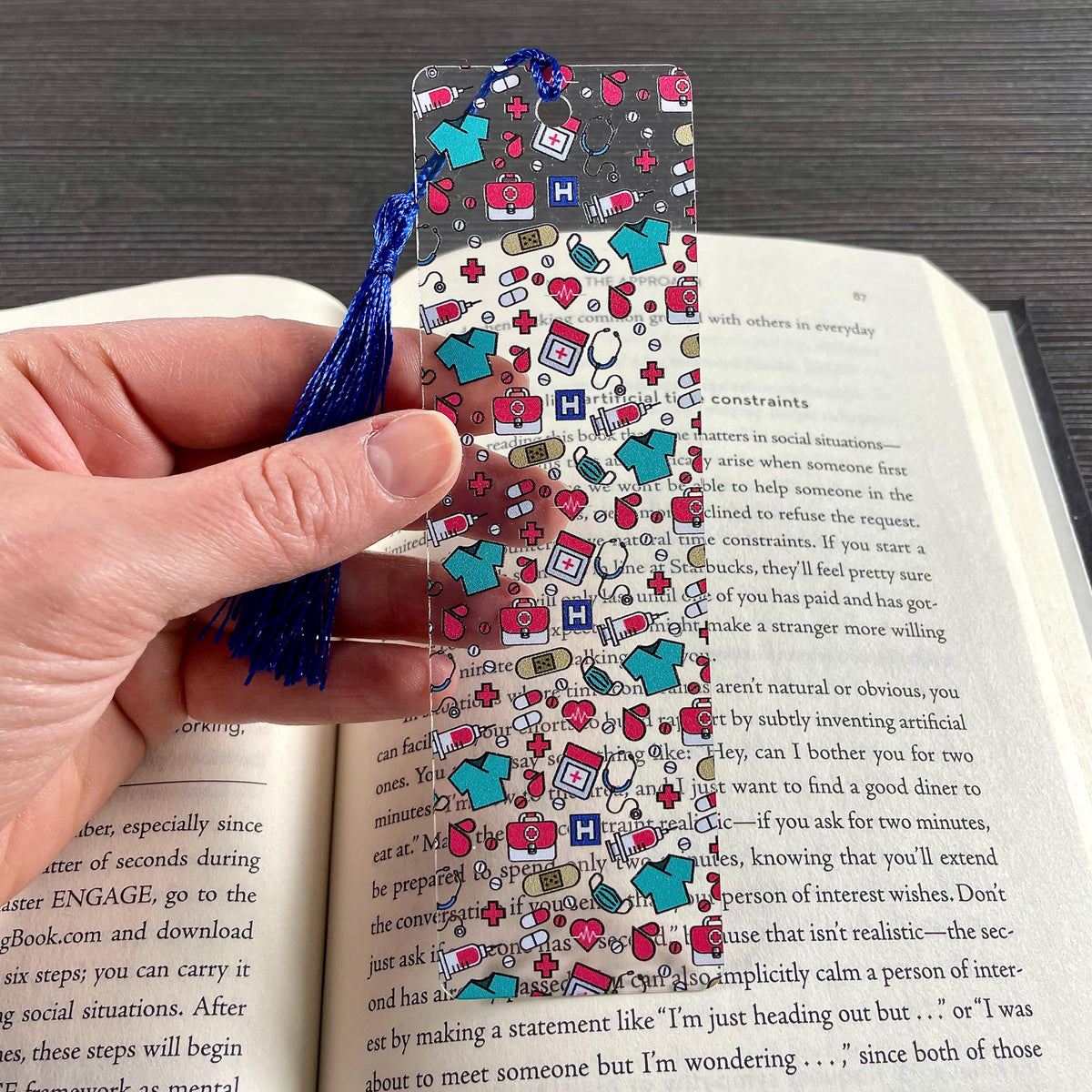 Doctor and Nurse Bookmark for Healthcare Worker Gift Basket, Nursing School Stocking Stuffer and Medical School Gift