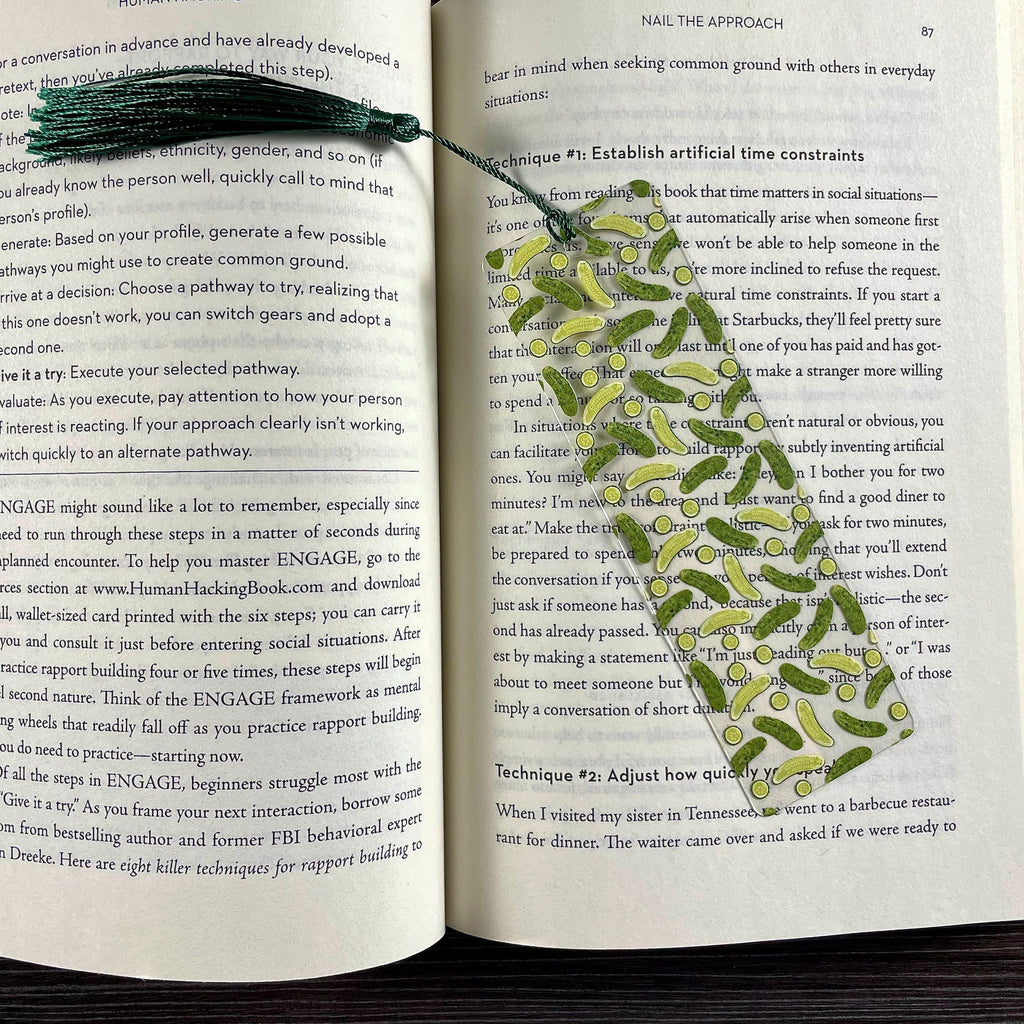 Pickle Bookmark for Pickle Lovers Makes a Funny Stocking Stuffer, Foodie Gift or Bookish Gift for Readers