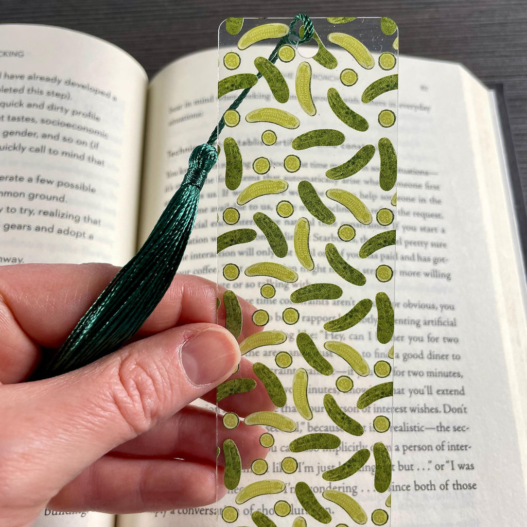 Pickle Bookmark for Pickle Lovers Makes a Funny Stocking Stuffer, Foodie Gift or Bookish Gift for Readers