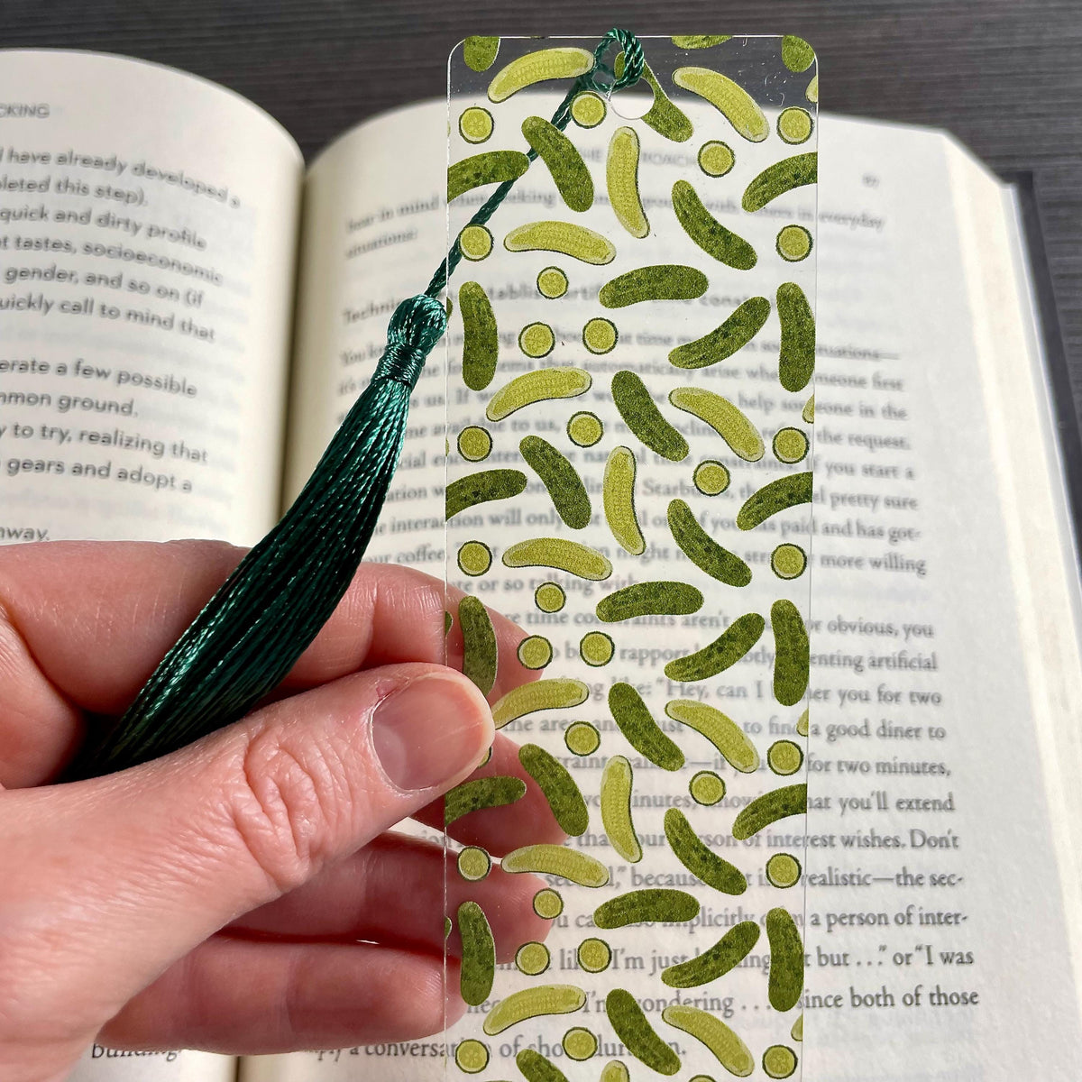 Pickle Bookmark for Pickle Lovers Makes a Funny Stocking Stuffer, Foodie Gift or Bookish Gift for Readers
