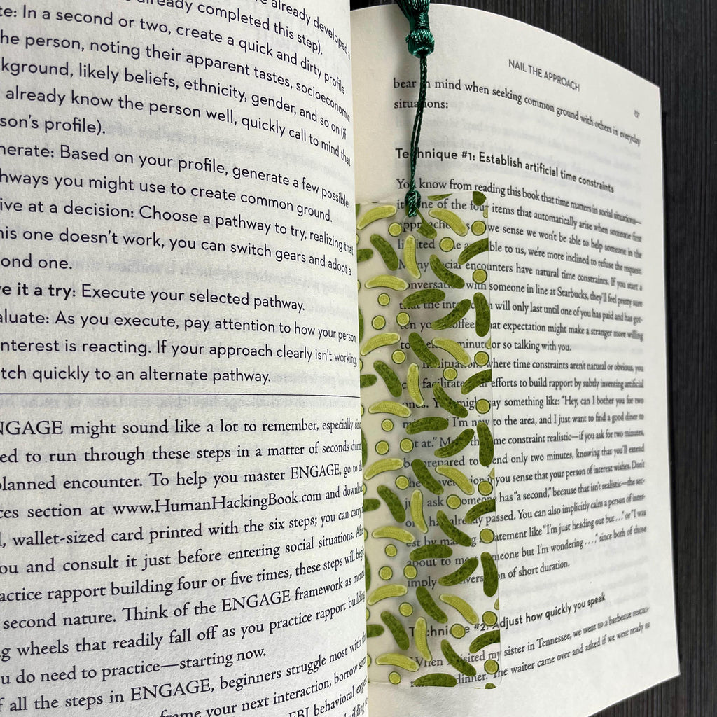 Pickle Bookmark for Pickle Lovers Makes a Funny Stocking Stuffer, Foodie Gift or Bookish Gift for Readers