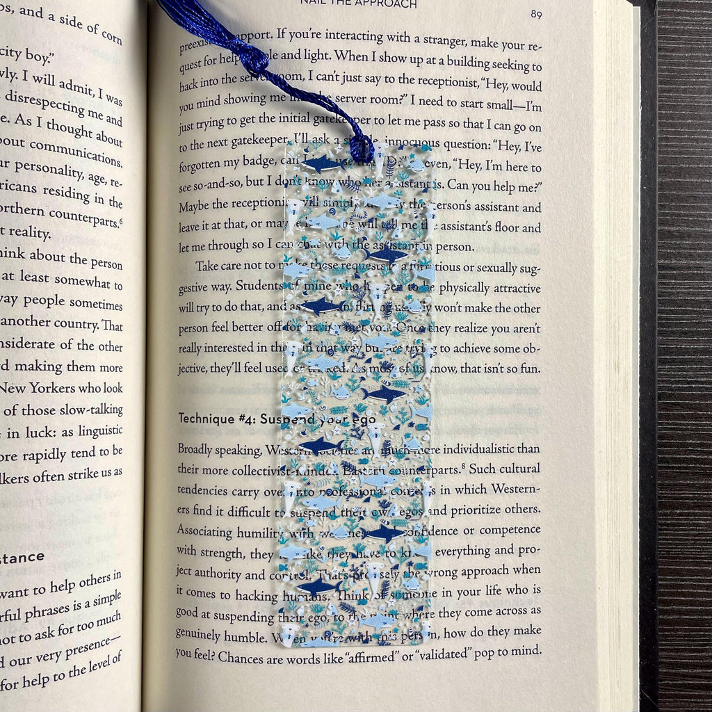 Shark Bookmark, Shark Lover Gifts, Ocean Lover Gift, Book Lover Gift, Teacher Gift