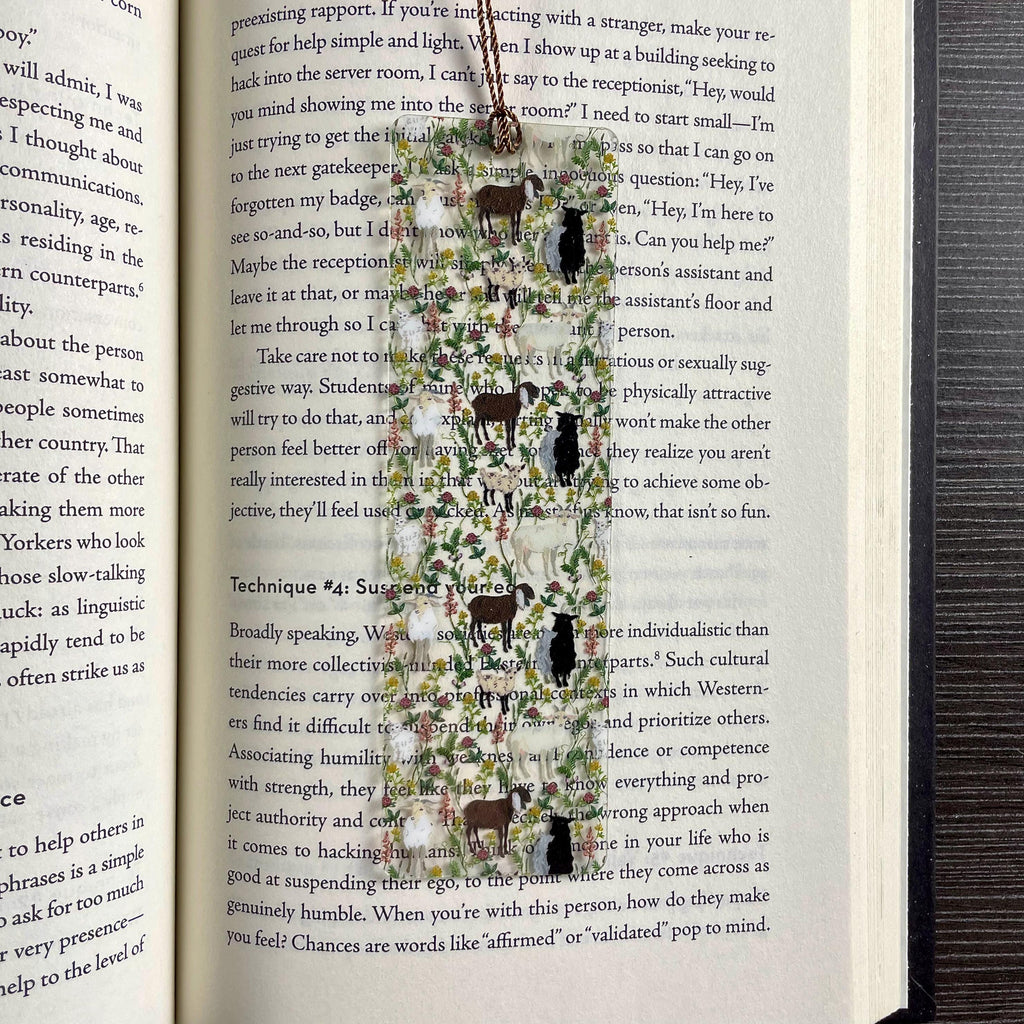 Goat Bookmark, Farm Animal Gift, Book Lover Gift, Goat Lover Gift, Gift for Book Lovers