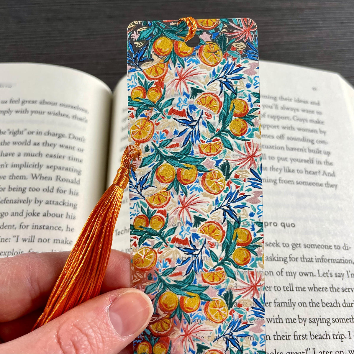 Orange Citrus Fruit Clementine Bookmark - Gift for Readers and Book Lovers