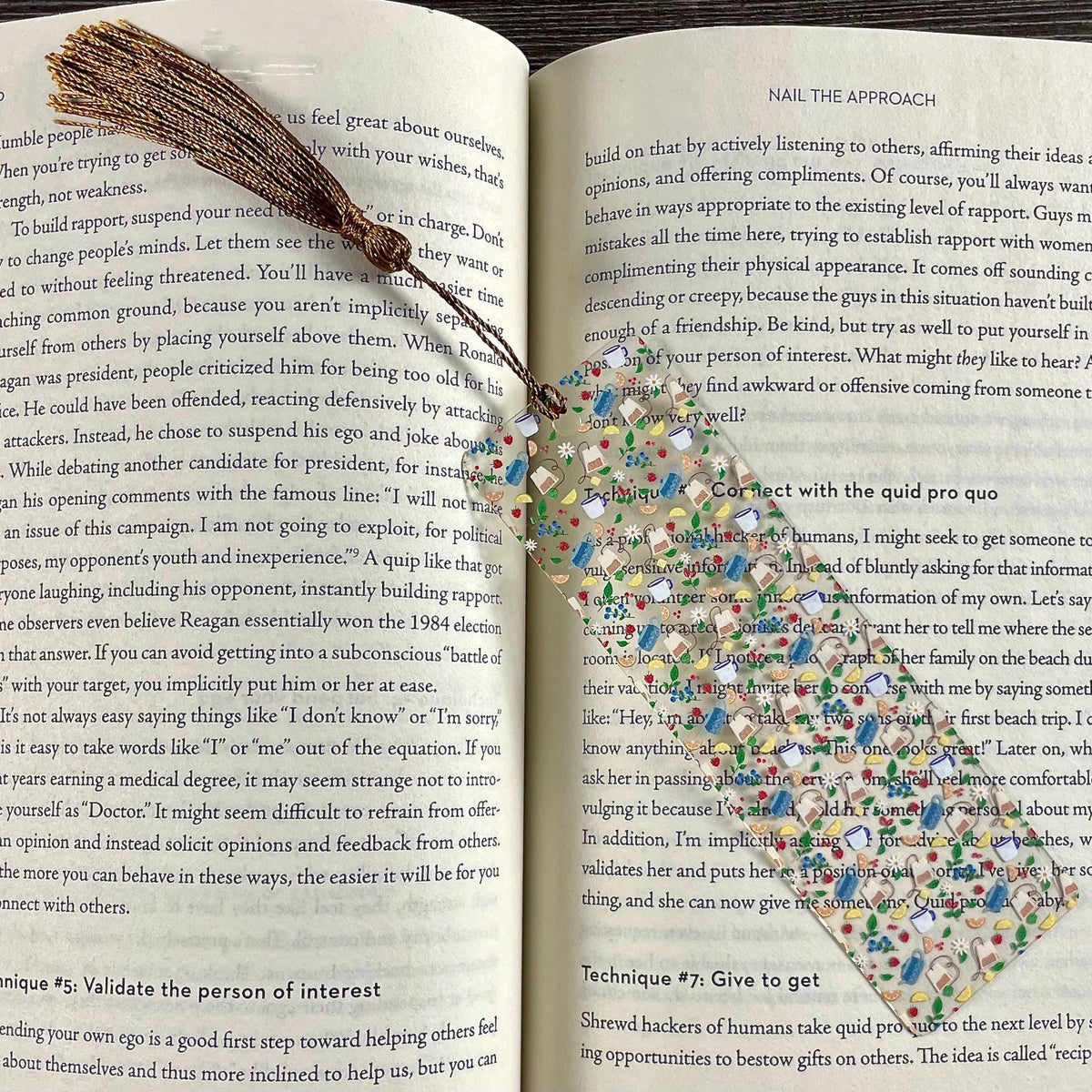 Tea Bookmark Makes a Cottagecore Teacher Gift or Hostess Gift for Tea Lovers, Book Lovers and Readers