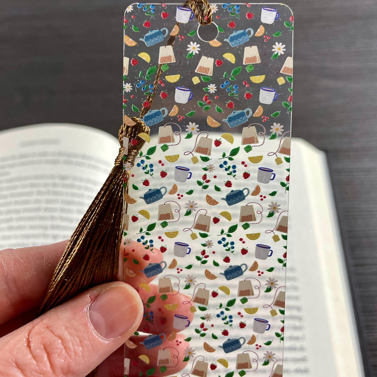 Tea Bookmark Makes a Cottagecore Teacher Gift or Hostess Gift for Tea Lovers, Book Lovers and Readers