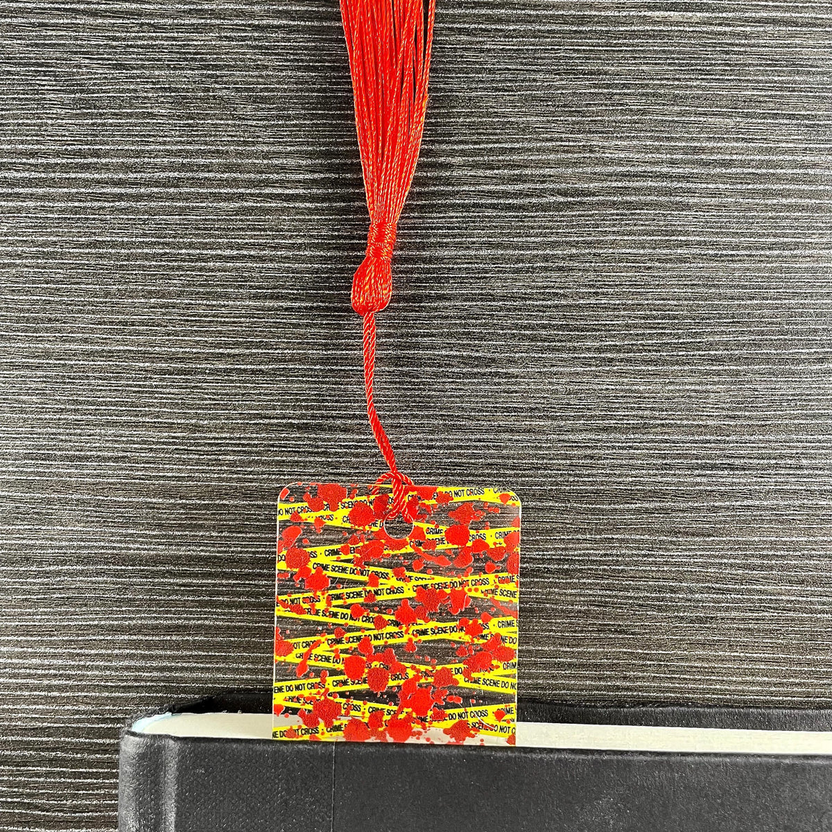 Crime Scene Bookmark for True Crime Fans, Thriller Reader Stocking Stuffer or Mystery Book Lover Gift